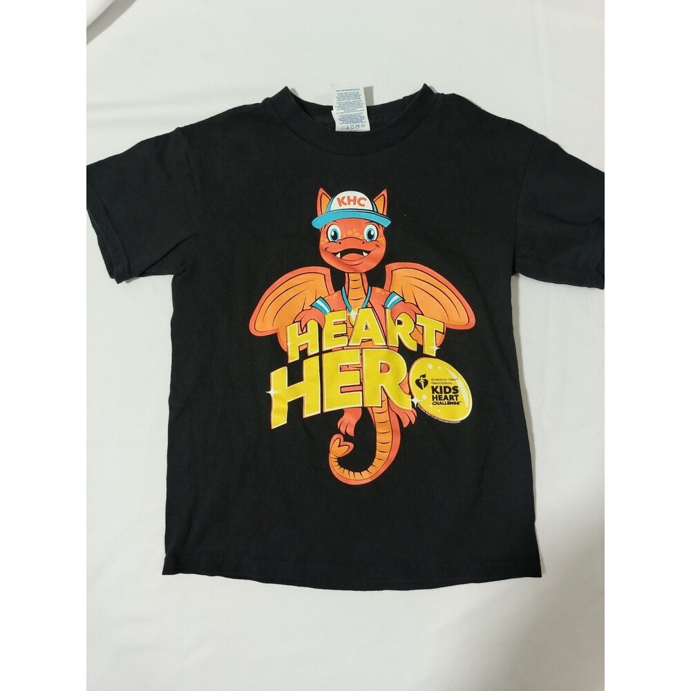 Kids Heart Challenge Heart Hero Dragon Youth S Black T Shirt American Heart Asso
